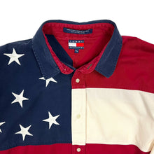 Load image into Gallery viewer, Tommy Hilfiger American Flag Button Up Shirt - Size XL