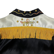 Load image into Gallery viewer, 1940s/1950s Custom Western Rodeo Cowboy Silk Button Up Dress Shirt - Size L