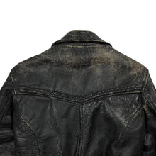 Load image into Gallery viewer, Cropped Leather Belted Bike Jacket - Size S
