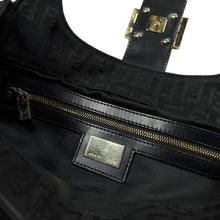 Load image into Gallery viewer, Fendi Zucca Tonal Hobo Baguette Canvas Shoulder Bag - O/S
