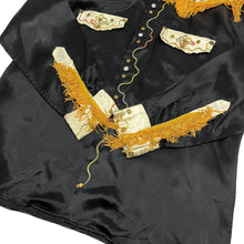 Load image into Gallery viewer, 1940s/1950s Custom Western Rodeo Cowboy Silk Button Up Dress Shirt - Size L