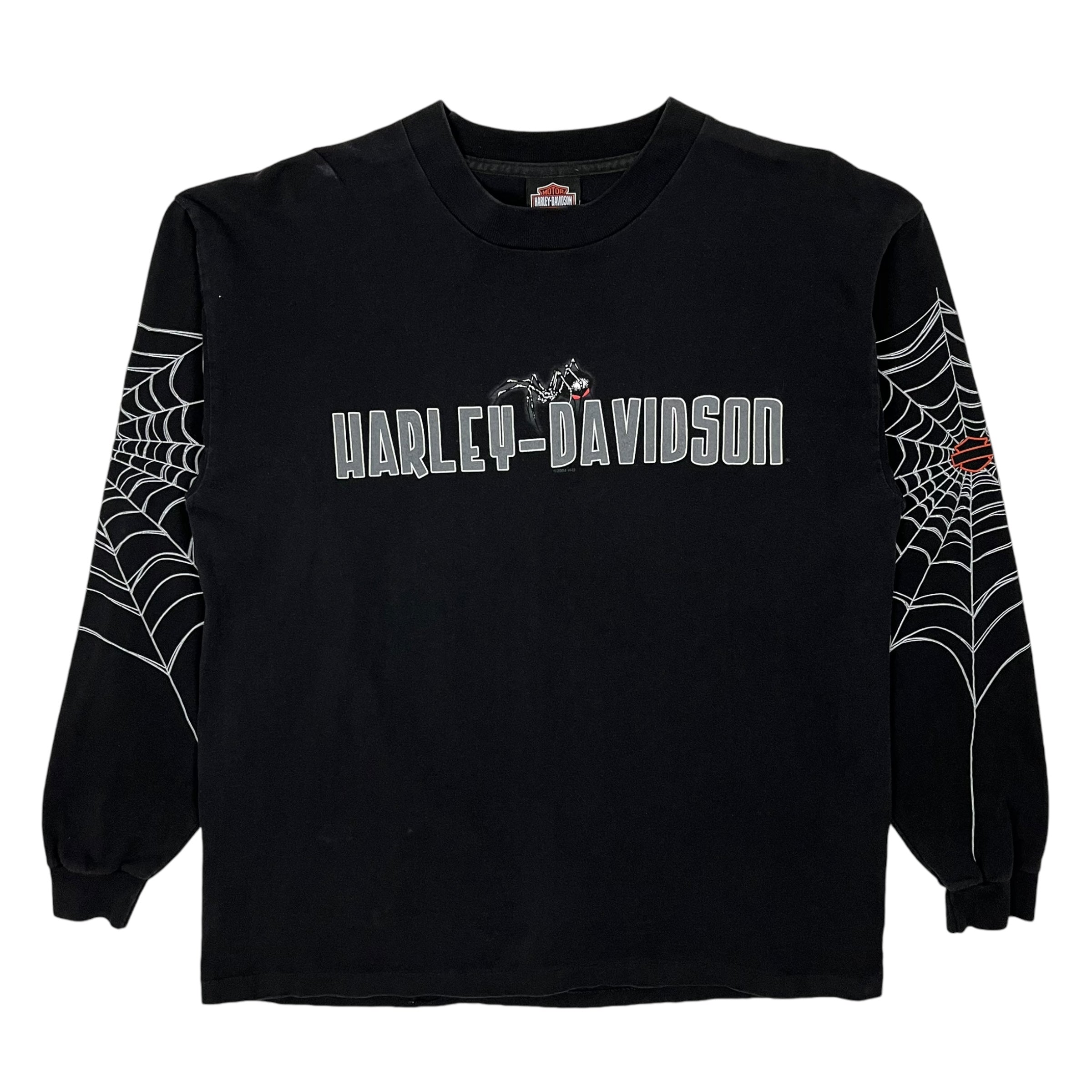 Harley-Davidson スパイダー　long sleeve 2004 Harley-Davidson Spider Web Long Sleeve - Size L – Snafu Studios