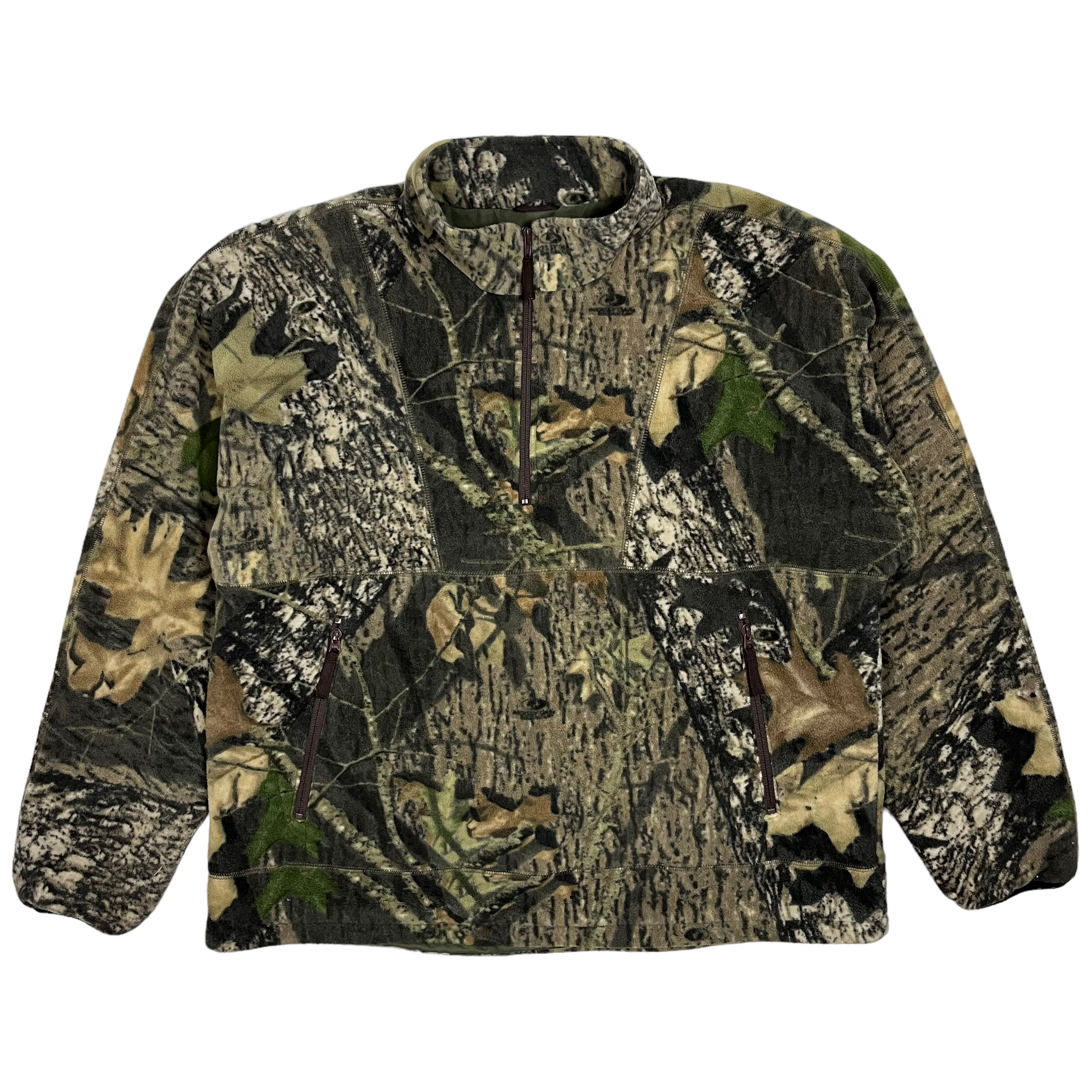 Cabelas Realtree Camo Quarter Zip Fleece Jacket - Size XL - Snafu Studios