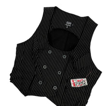 Load image into Gallery viewer, Deadstock Women&#39;s Tripp NYC Hot Topic Pinstripe Cropped Vest - Size L
