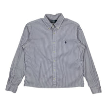 Load image into Gallery viewer, Polo By Ralph Lauren Pinstripe Raw Hem Button Down - Size M
