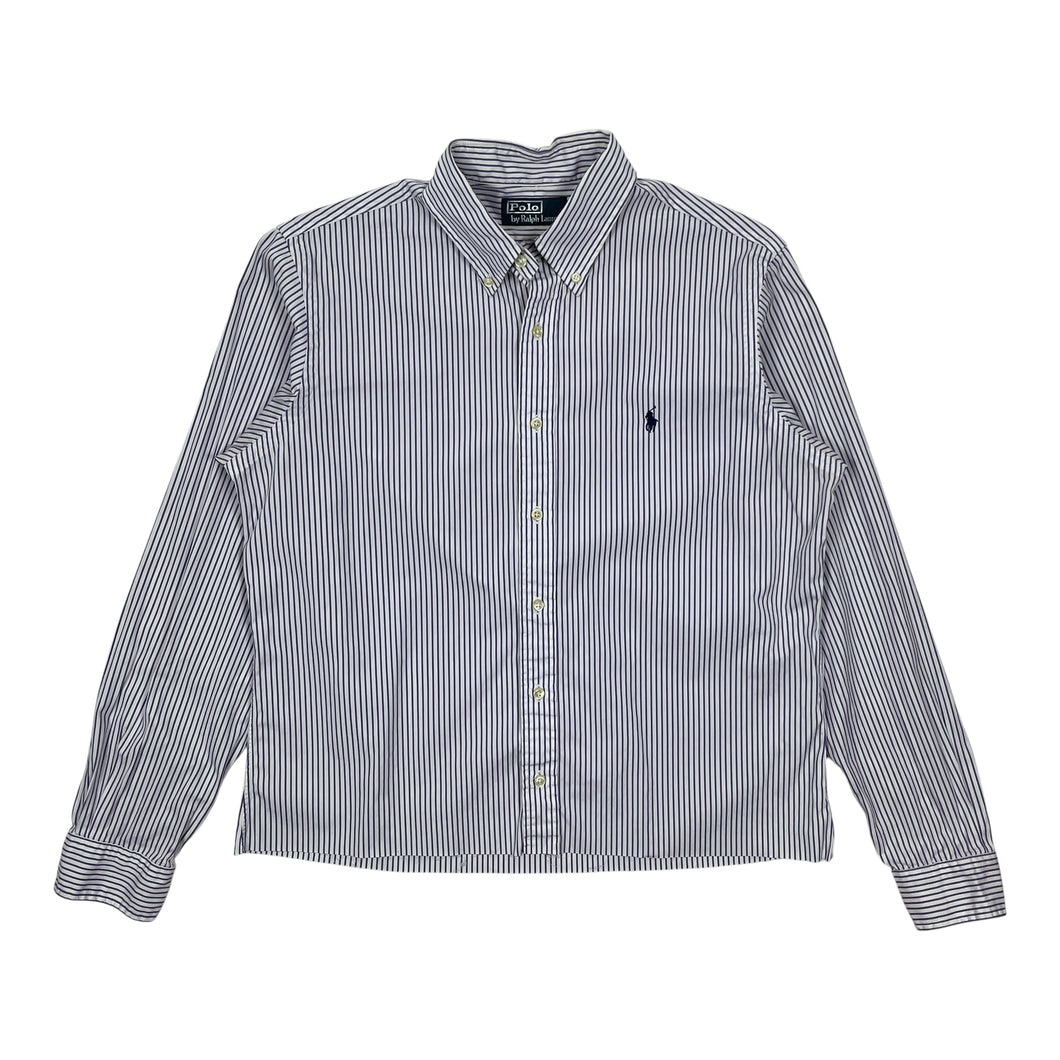 Polo By Ralph Lauren Pinstripe Raw Hem Button Down - Size M