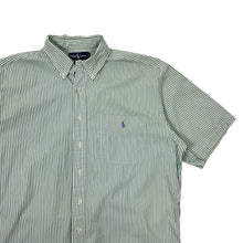 Load image into Gallery viewer, Polo By Ralph Lauren Stripped Short Sleeve Button Down Shirt - XL
