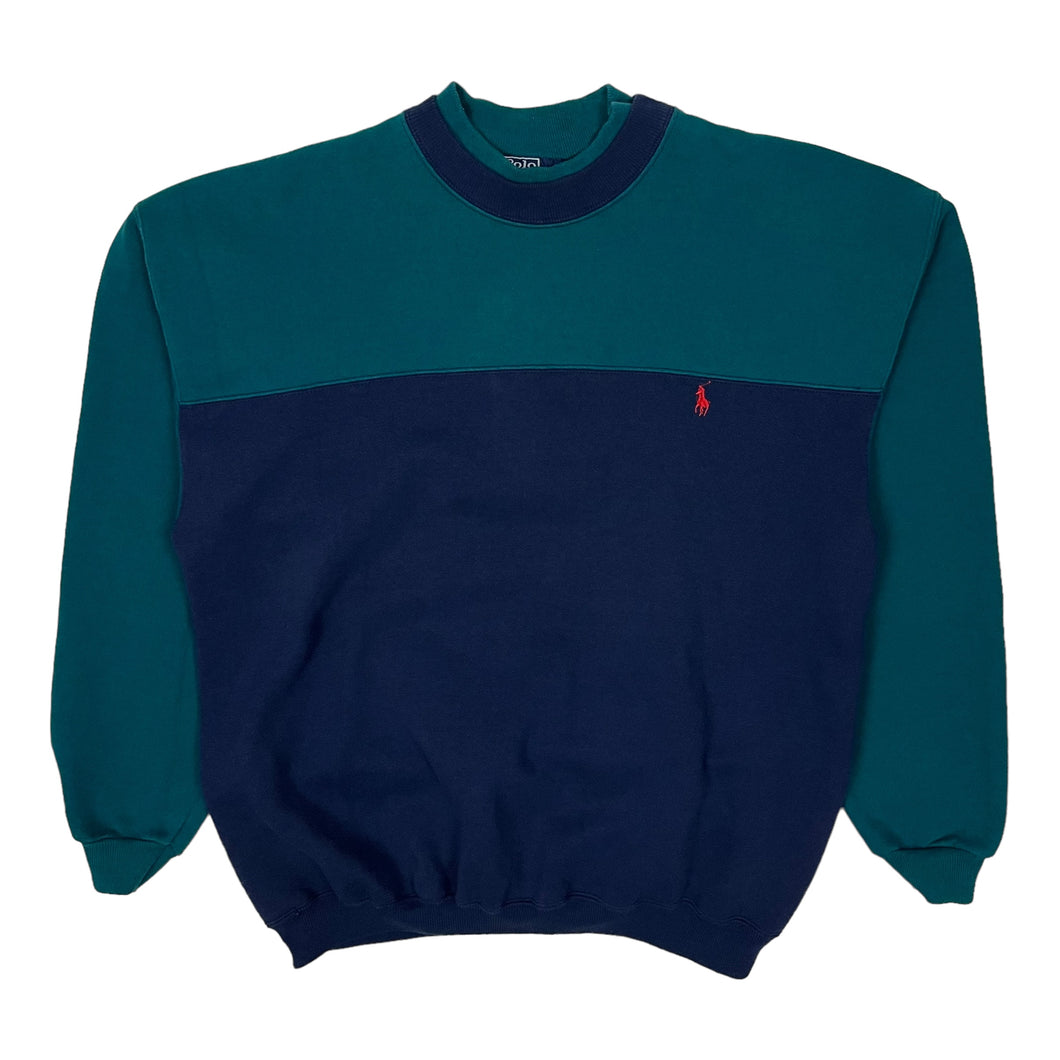 Polo By Ralph Lauren 2 Tone Crewneck Sweatshirt - Size L