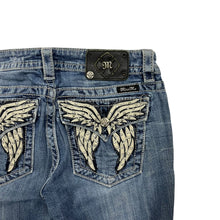 Load image into Gallery viewer, Women&#39;s Miss Me Low Rise Flared Denim Jeans - Size M
