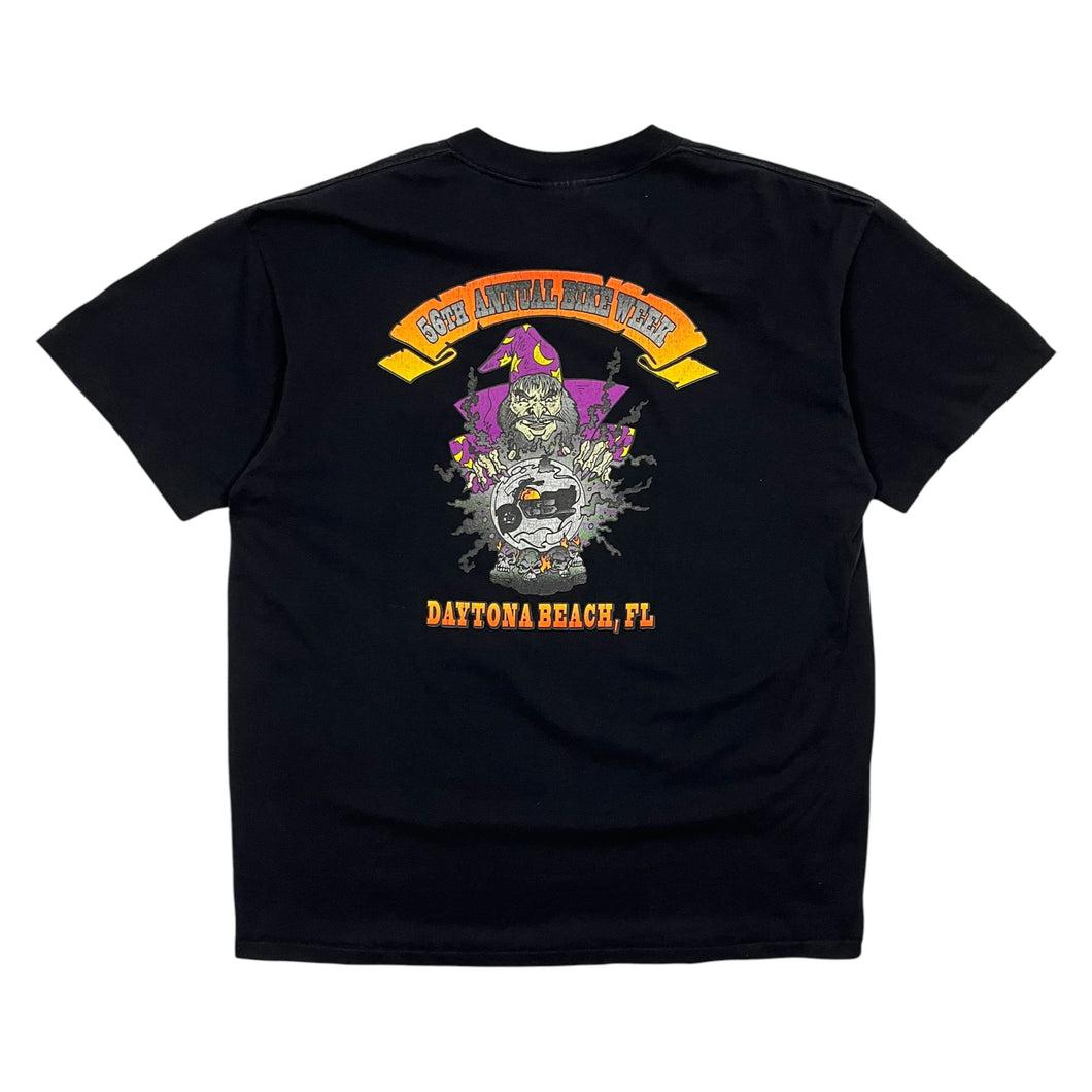1997 Daytona Beach Bike Week Wizard Pocket Tee - Size XL