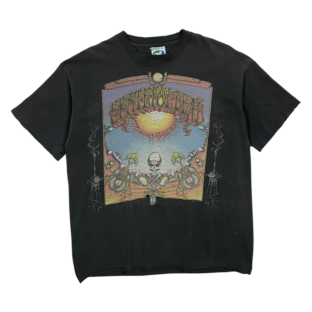 1994 Grateful Dead Scarab Liquid Blue Cropped Tee - Size L