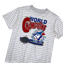 Load image into Gallery viewer, 1992 Toronto Blue Jays World Series Striped Tee - Size XL
