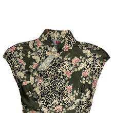 Load image into Gallery viewer, Women&#39;s If Ganas Satin Leopard &amp; Floral Print Top - Size L

