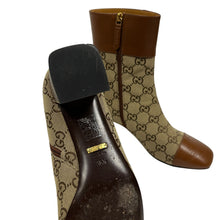 Load image into Gallery viewer, Gucci Ellis GG Monogram Ankle Boots - Size 38.5
