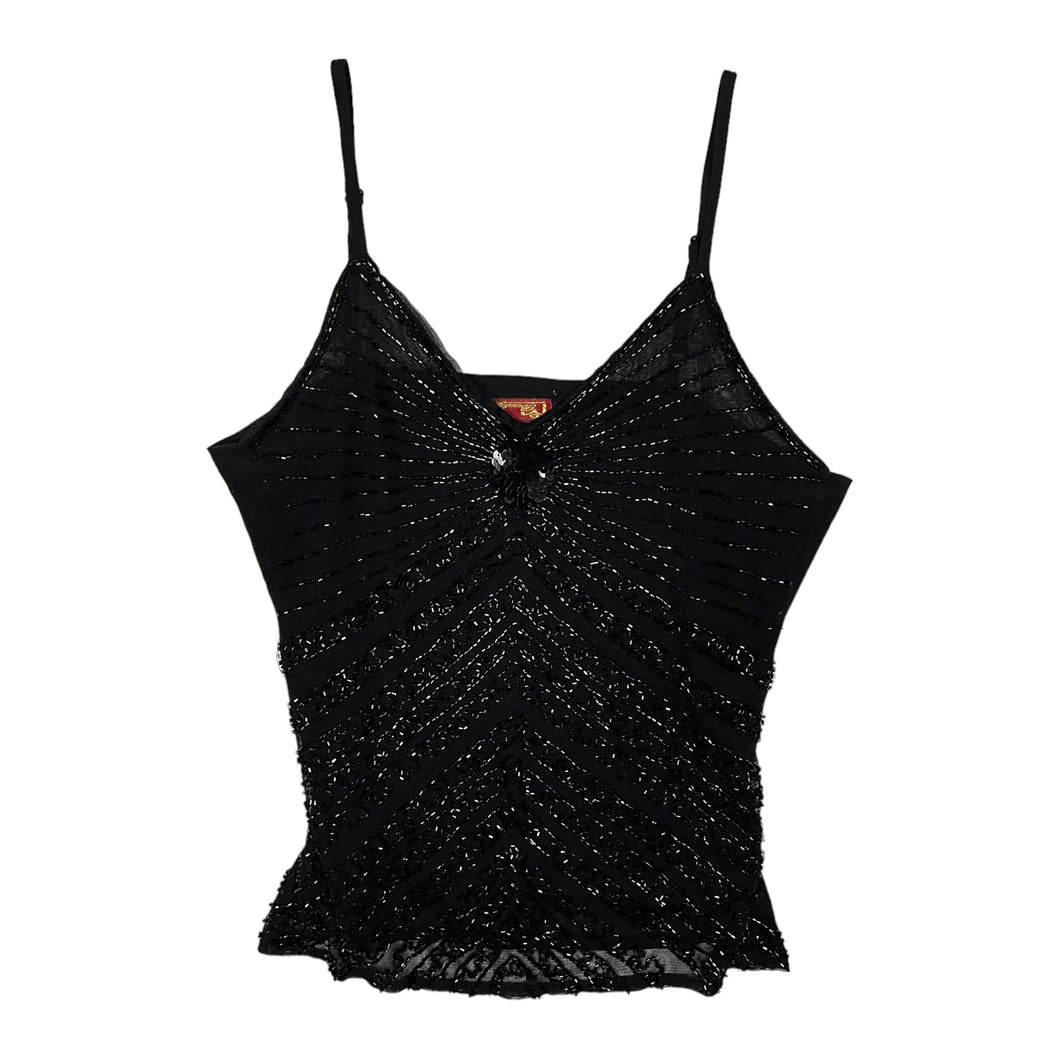 Women's Beaded Sequin Tank Top - Size M