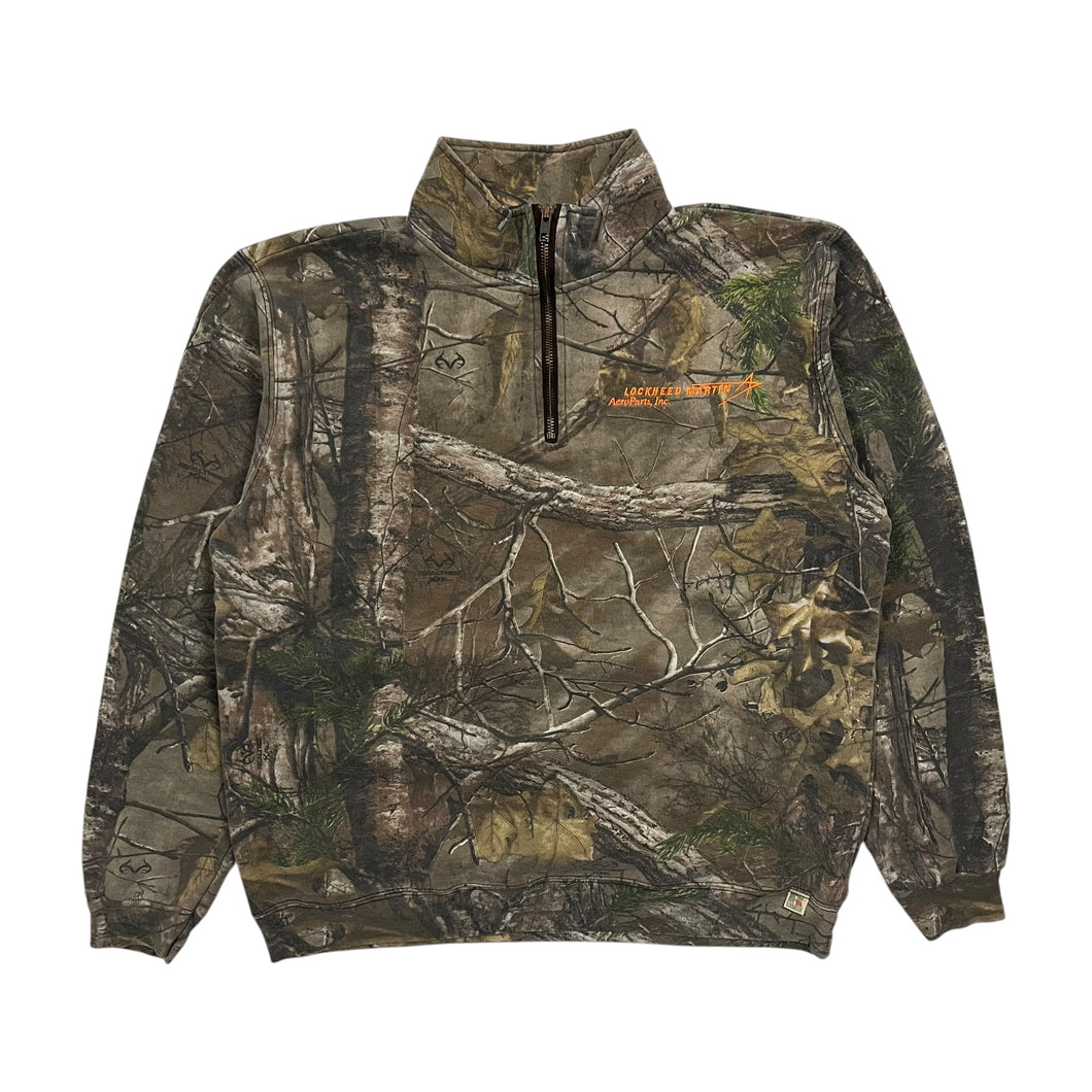 Lockheed Martin AeroParts Russell Realtree Camo Quarter Zip - Size M