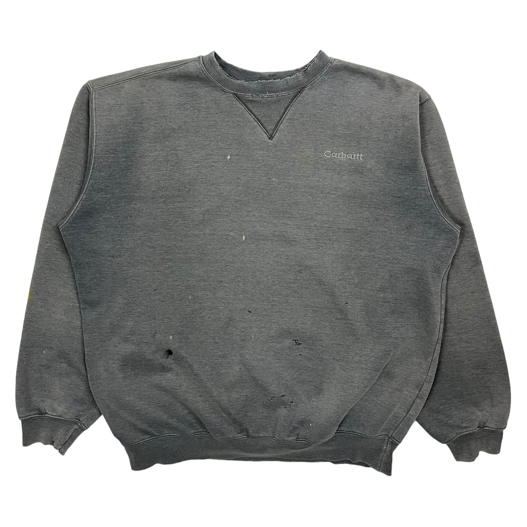 Distressed Carhartt Crewneck Sweatshirt - Size L/XL