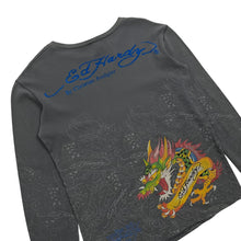 Load image into Gallery viewer, Ed Hardy Floral Skull Thermal Longsleeve - Size L
