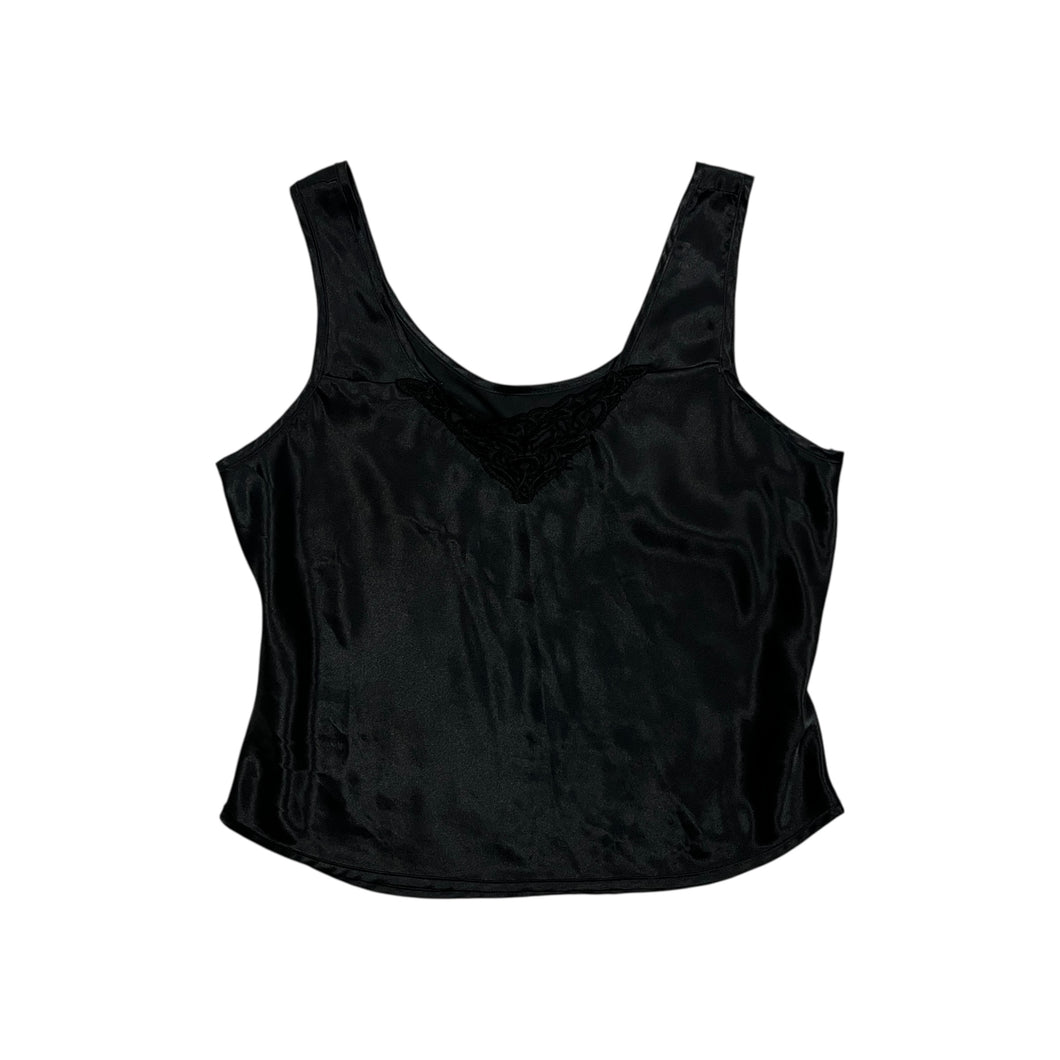 Women's Silk Embroidered Tank Top - Size L