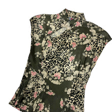 Load image into Gallery viewer, Women&#39;s If Ganas Satin Leopard &amp; Floral Print Top - Size L
