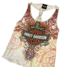 Load image into Gallery viewer, Women&#39;s Harley-Davidson Rhinestone Embellished Tie Up Tank - Size M
