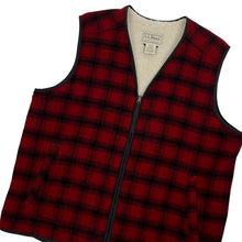 Load image into Gallery viewer, LL Bean Plaid Shearling Lined Vest - Size XXL
