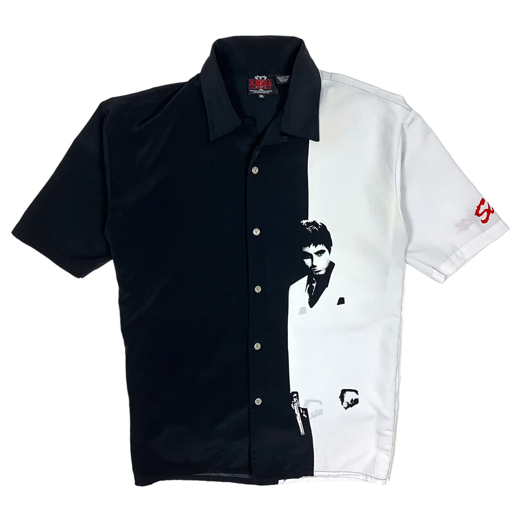 scarface dress shirt Cotton On Men's Box Fit License T-Shirt - Black