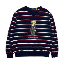 Load image into Gallery viewer, Polo by Ralph Lauren University Bear Knit Striped Longsleeve - Size XL
