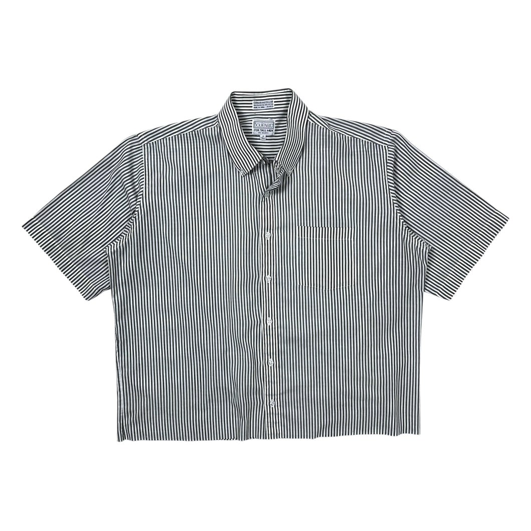 Lightweight Striped Raw Hem Button Down - Size L/XL