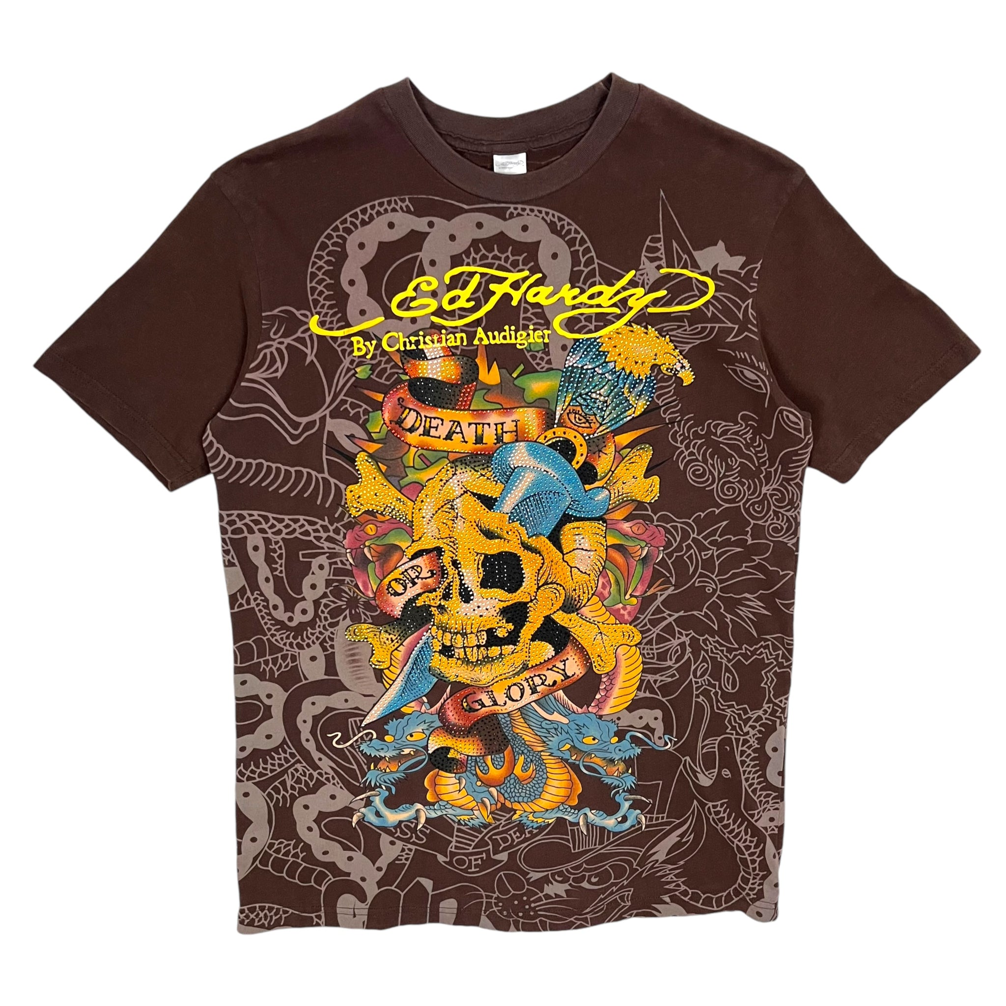 Ed Hardy By Christian Audigier Death Or Glory Tee - Size XL