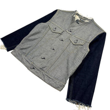 Load image into Gallery viewer, Women&#39;s Distressed Acne Studios Two Tone Denim Jacket - Size S/M

