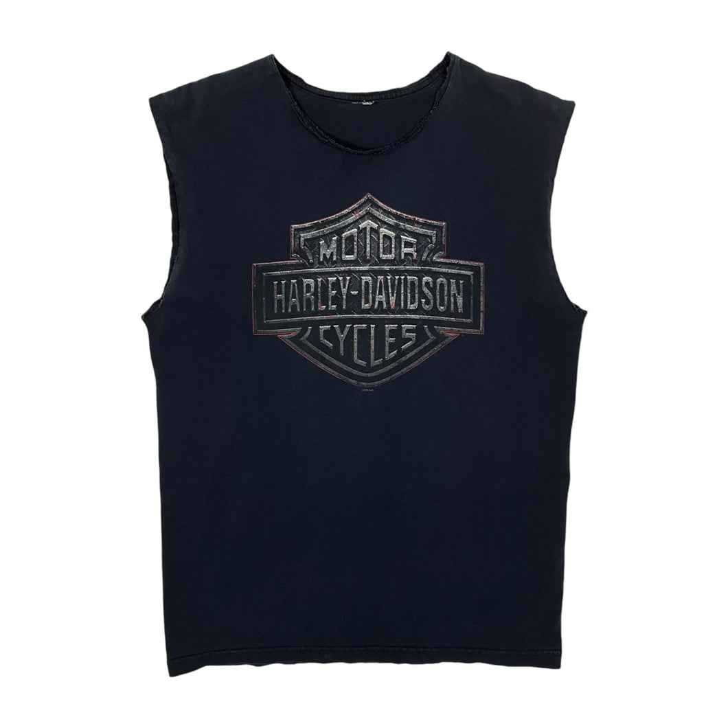 Harley-Davidson Steel Blood Cut Off Tank - Size XL