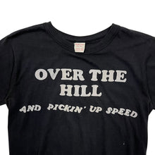 Load image into Gallery viewer, Over The Hill And Picking Up Speed Ringer Neck Tee - Size M/L
