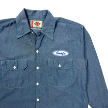 Load image into Gallery viewer, Snafu Chambray Mechanic Raw Hem Work Shirt - Size L/XL
