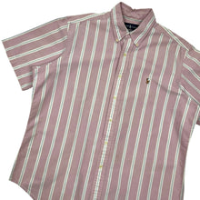 Load image into Gallery viewer, Polo By Ralph Lauren Stripped Short Sleeve Button Up Shirt - XL
