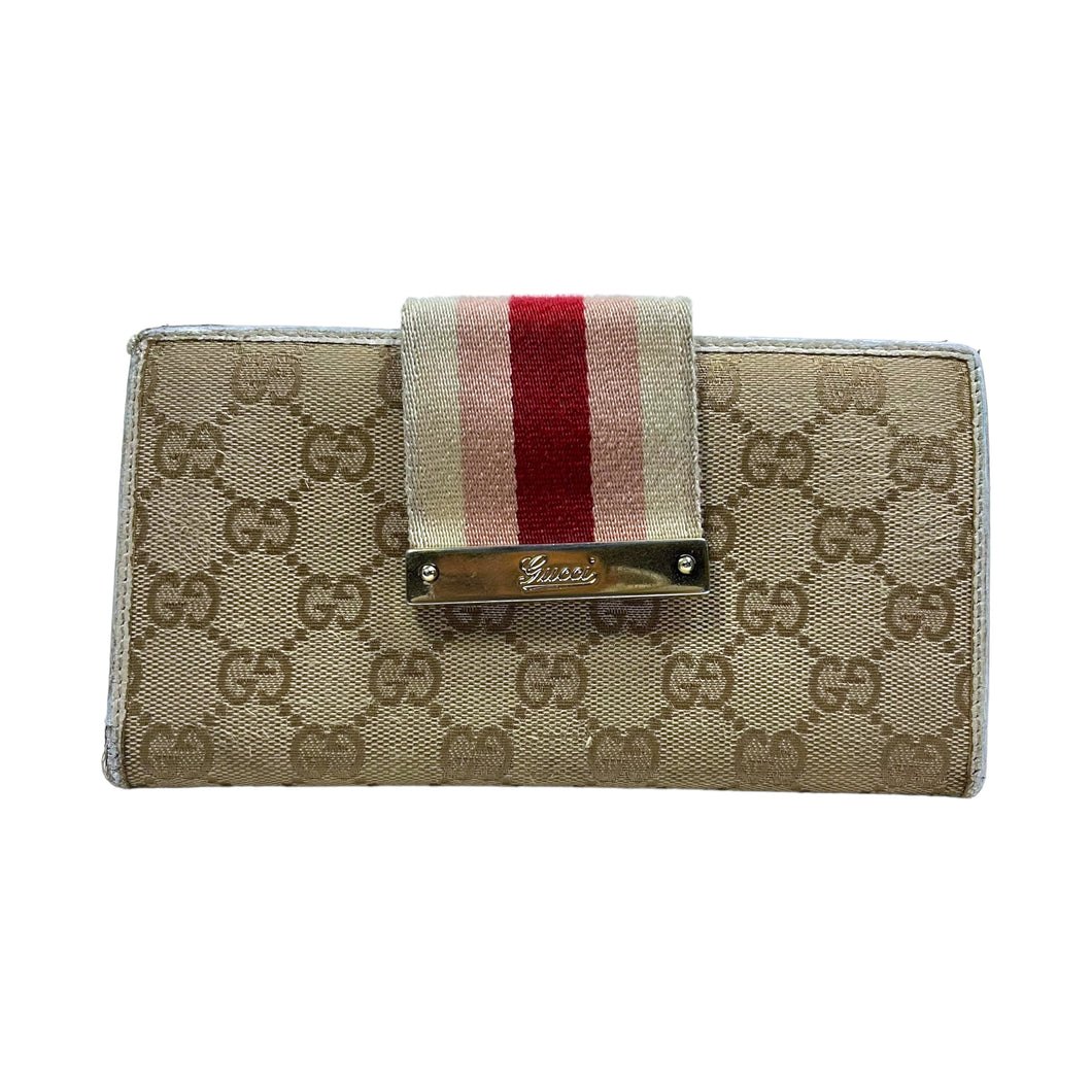 Gucci Sherry Line Monogram Long Wallet - O/S