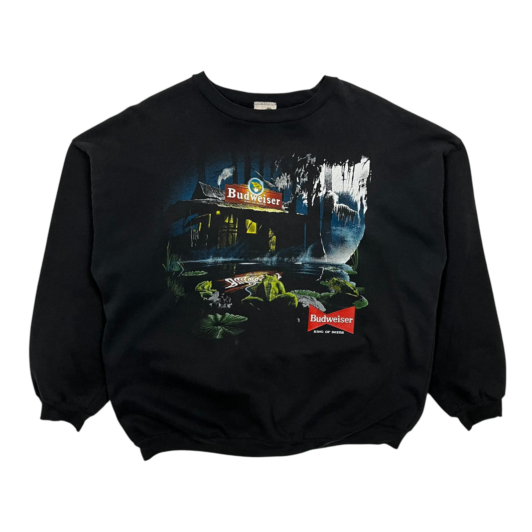 Budweiser Frog Swamp Crewneck Sweatshirt- Size L
