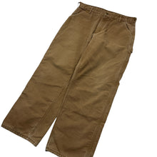 Load image into Gallery viewer, 2002 Carhartt Flannel Lined Canvas Work Pants - Size 36&quot;
