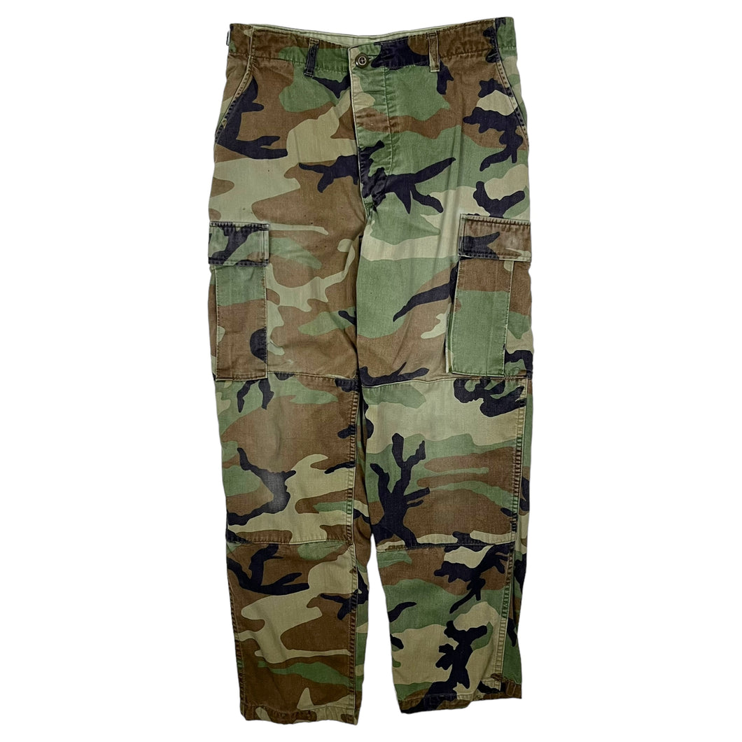 US Military Woodland Camo Fatigues - Size 32