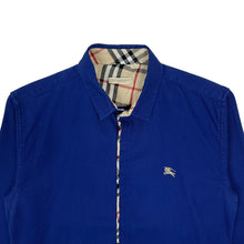 Load image into Gallery viewer, Burberry Brit Nova Check Long Sleeve Button Up Knit Polo - Size L
