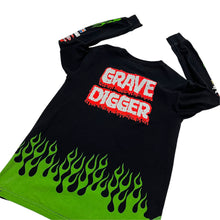 Load image into Gallery viewer, Grave Digger Monster Truck Flames Long Sleeve - Size S
