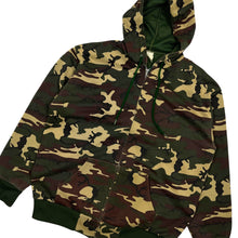 Load image into Gallery viewer, Civillian Woodland Camo Full Zip Hoodie - Size L
