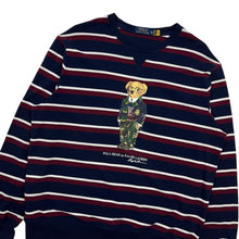 Load image into Gallery viewer, Polo by Ralph Lauren University Bear Knit Striped Longsleeve - Size XL
