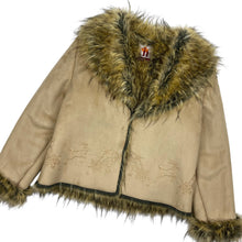 Load image into Gallery viewer, Women&#39;s Embroidered Faux Fur Penny Lane Jacket - Size M/L
