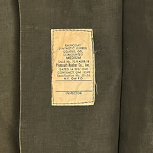 Load image into Gallery viewer, 1949 US Army Rubber Rain Dismounted Coat - Size M
