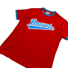 Load image into Gallery viewer, Braves Script Logo Sand Knit Southland Ringer Jersey - Size XL
