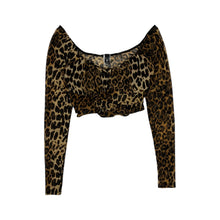 Load image into Gallery viewer, Women&#39;s Windsor Cropped Mesh Cheetah Print Long Sleeve - Size S
