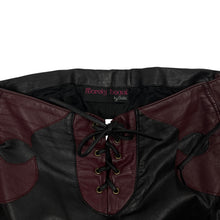 Load image into Gallery viewer, Women’s Barely Legal By Band Two Tone Lace Up Low Rise Leather Biker Pants - Size M
