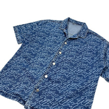 Load image into Gallery viewer, Fubu All Over Print Denim Button Up - Size L
