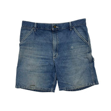 Load image into Gallery viewer, Carhartt Distressed Denim Carpenter Shorts - Size 34&quot;
